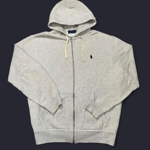 Grey Polo Ralph Lauren zip up hoodie